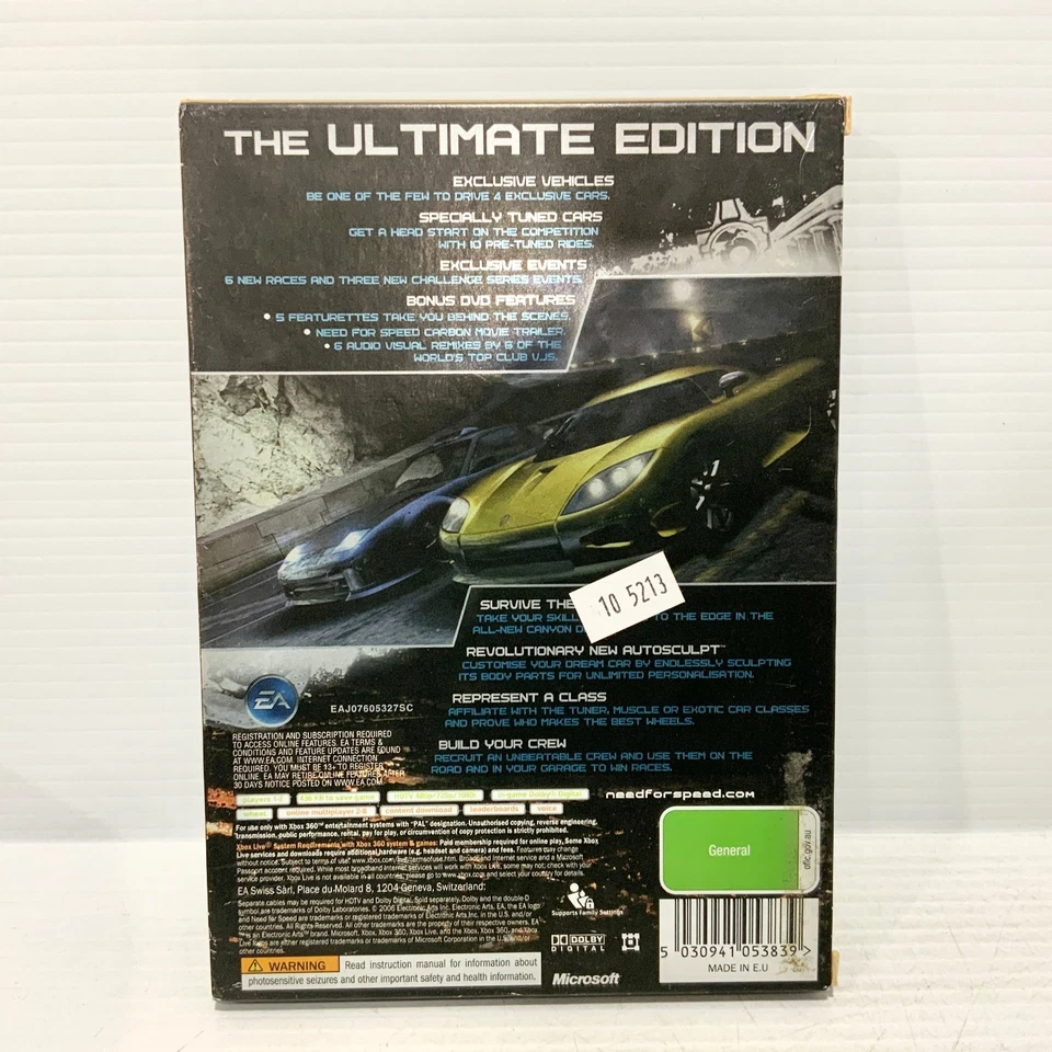 Need for Speed Carbon - Collector's Edition + Manual - Xbox 360 - Tested - Image 2 of 4