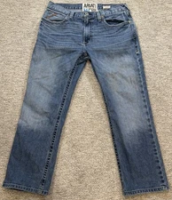 Ariat M2 Relaxed Boot Cut Denim Jeans Mens 34x30 Blue Wash Straight Leg
