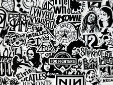 ROCK BANDS Stickers, 50pcs, Vintage, Rock Concerts, Music bands Free Shipping