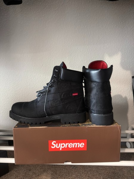 Bottes imperméables Supreme x Timberland 6" - Taille 8 - Noir Patchwork