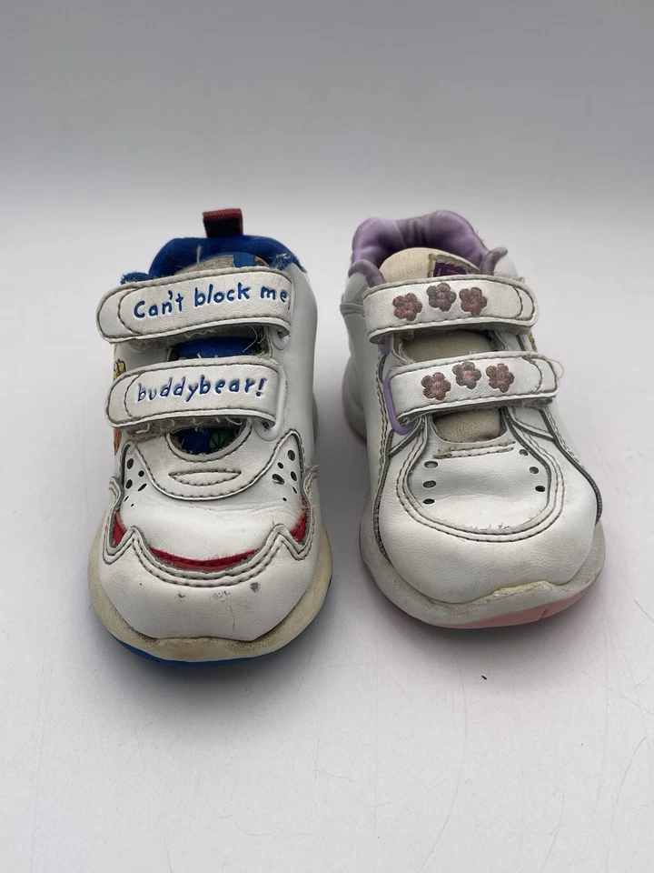 Sapatos leitão vintage anos 90 Winnie The Pooh Tigger Eeyore infantil tamanho 6.5 criança - Imagem 4 de 4