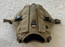 KONG Ultra Durable Tactical Vest Dog Harness Sz M Tan Pockets Handle Padded EUC