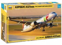 Modellflugzeugbausatz Zvezda Airbus A-321 Neo Modellbau Massstab 1:144