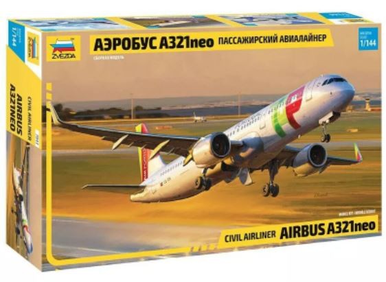 Modellflugzeugbausatz Zvezda Airbus A-321 Neo Modellbau Massstab 1:144-image