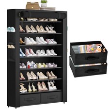 OYREL 8-Tier Dustproof Shoe Rack Cabinet Large Capacity Shoe Organizer 32-40 Pai
