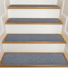 Stair Treads for Wooden Steps Indoor, 15 Pack 8" X 30" Non Slip Carpet Stair Tre