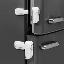 2 Pack Child Proof Fridge Lock, Baby Safety Refrigerator and Freezer Door Loc...