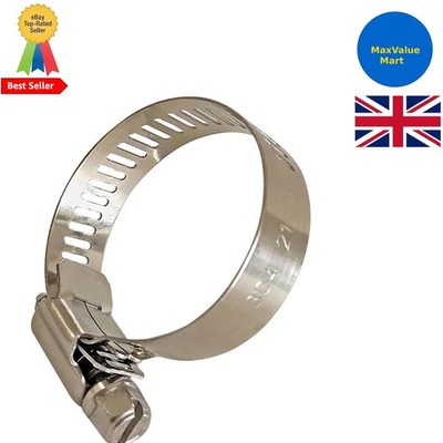 5 Stück 304 Edelstahl Schlauchschellen für weiche Rohre 21-38 mm, rostbeständig
