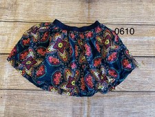 Gymboree Girls Size 6 Navy Elastic Waist skirt With Multicolor Patterns