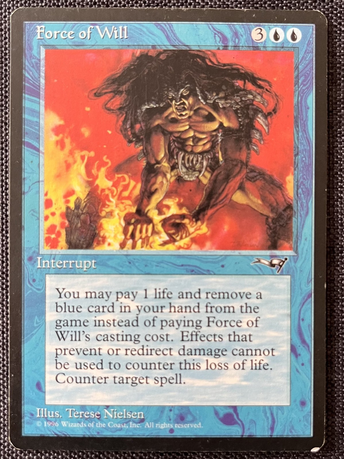 MTG Force of Will - LP - Alliances - Vintage Magic the Gathering