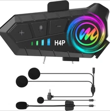 Moman H4 Plus Wireless Helmet Headset Intercom Noise Cancellation Microphone 