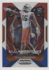 2021 Panini Prizm Draft Picks All-American Red White & Blue Greg Rousseau 14gy