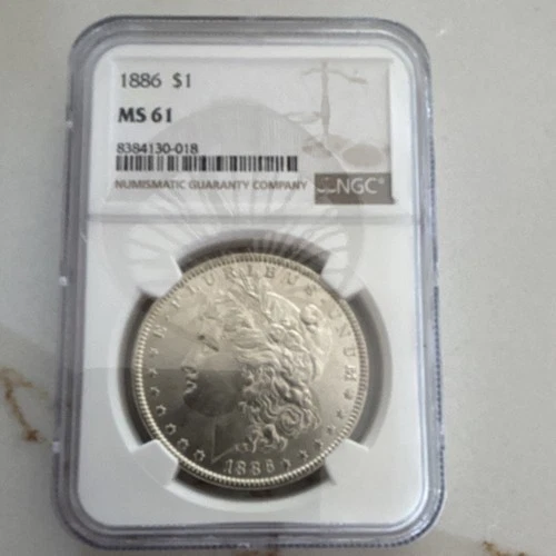 1886 Morgan Dollar $1 NGC MS 61 Philadelphia Silver Coin Cert# 8384130-018