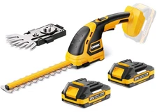 EWORK 21V Cordless Hedge Trimmer & Grass Shears 2-in-1 Handheld Small Electri...