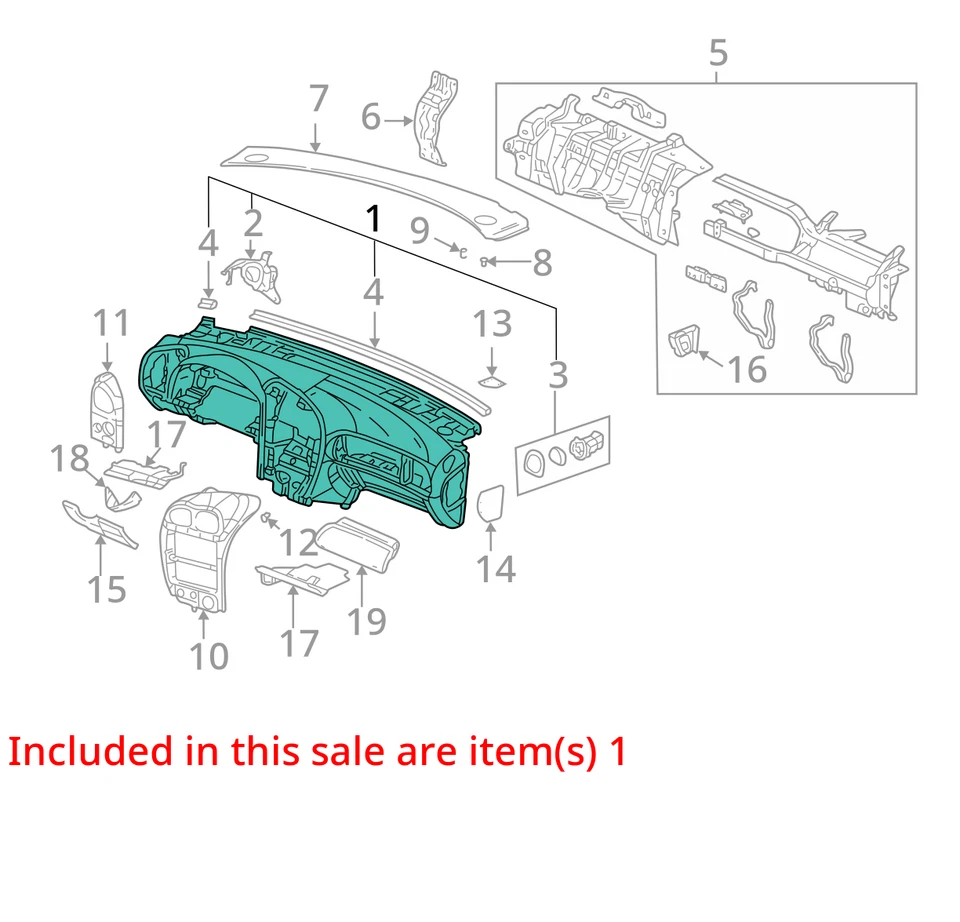 2002-2003 CHEVROLET GMC TRAILBLAZER TRAILBLAZER EXT PANEL 15197407 -  NEW OEM - Image 2 of 3