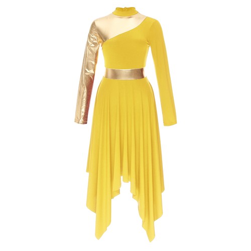 Damen liturgisches Lob Tanzkleid Gottesdienst Kirche glänzende Robe lyrische Tanzbekleidung - Bild 57 von 62