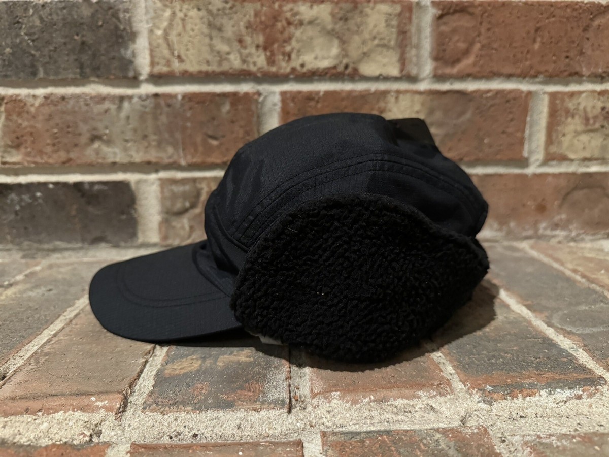 New Nike ACG Black Tailwind Sherpa Earflaps Trapper Hat One