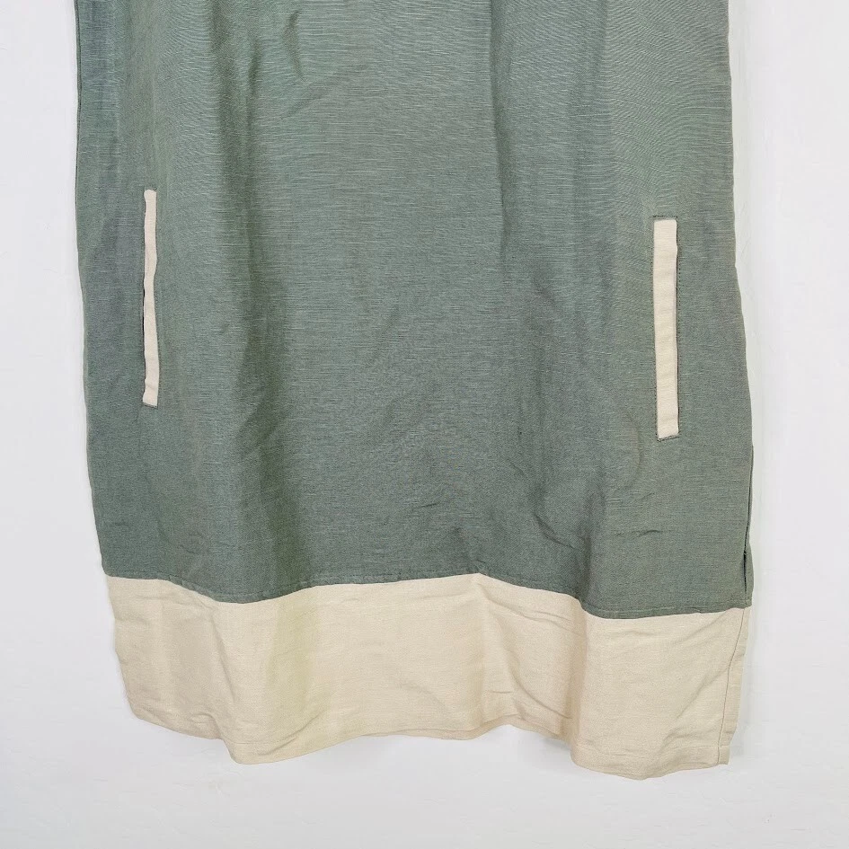 Esprit De La Mer Women Linen Tank Shift Dress Size M Colorblock Lagenlook Resort - Image 3 of 4