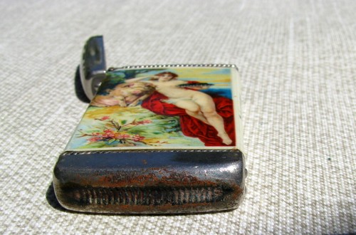 FINE ANTIQUE NUDE GIRL MATCH SAFE by WHITEHEAD & HOAG CO., NEWARK, N.J. ~ c.1905 - Picture 11 of 11