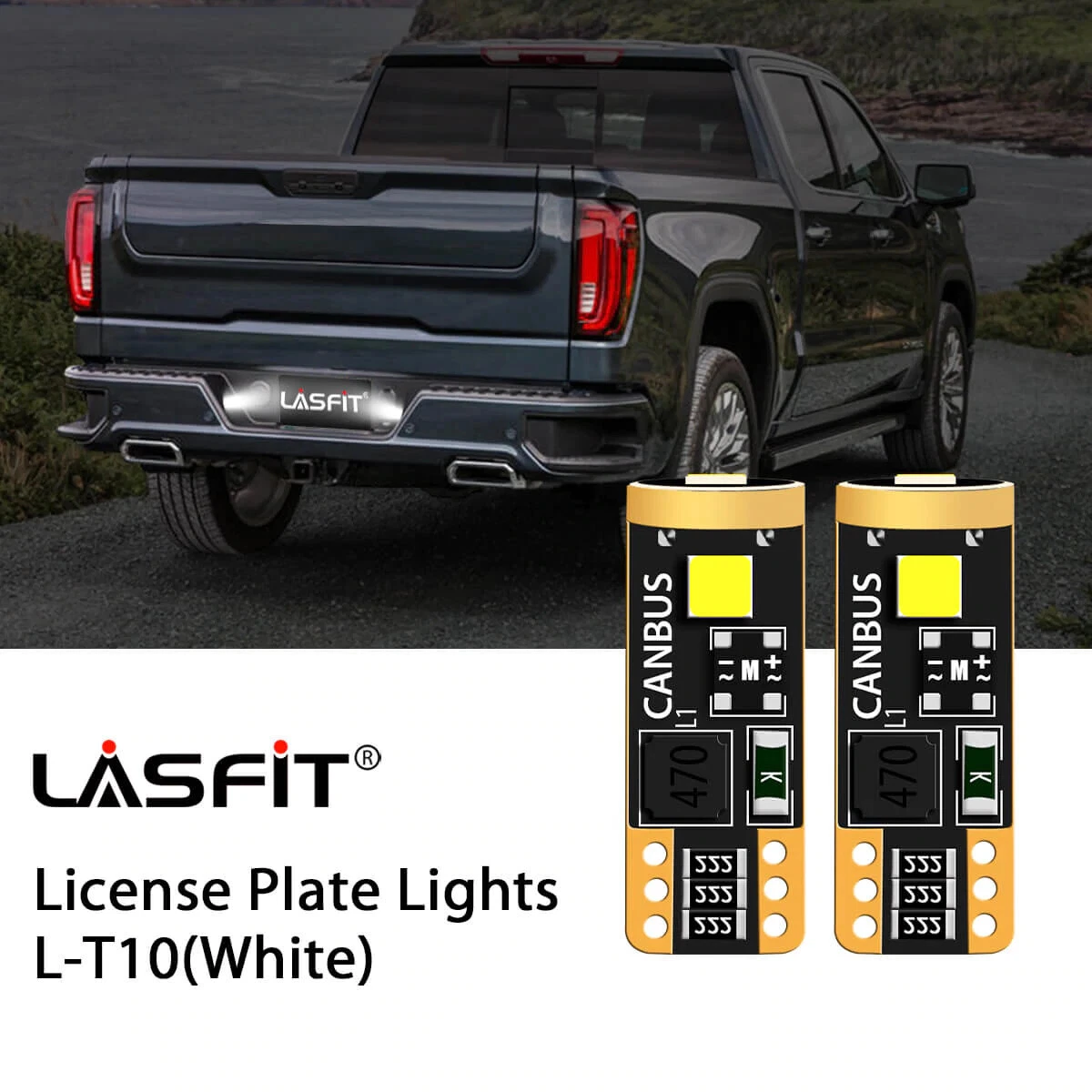 T10 194 168 CANBUS LED License Plate Light Bulbs for GMC Sierra