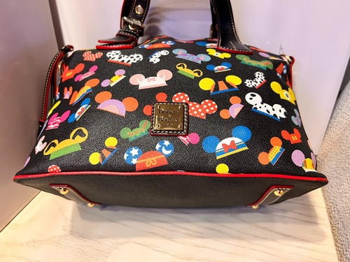 Disney Dooney & Bourke 'I Am Ears' Hat Mickey Pixar Satchel Purse Bag Black EUC - Picture 9 of 11