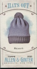 2021 Allen & Ginter Mini HATS OFF  - BEANIE - # MHO-13
