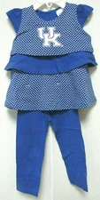 NCAA Kentucky Wildcats KU Logo Ruffle Shirt & Pant Set Two Feet Ahead #263