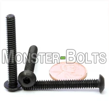 #10-24 Button Head Socket Cap Screws, Alloy Steel w/ Black Oxide, US Coarse SAE