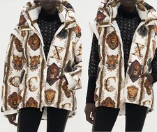 NEW $899 CAMILLA REGIN OF ROSES FEATHER DOWN HOODED PARKA JACKET / VEST