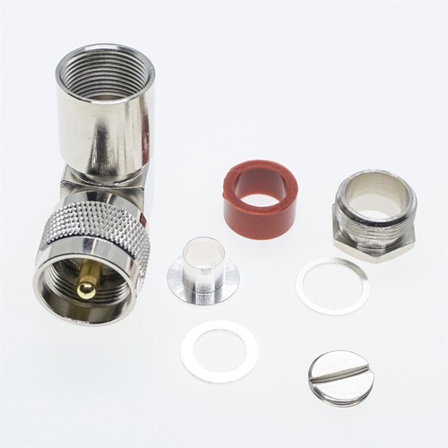 UHF Male PL259 Plug Right Angle Clamp For RG8 RG213 LMR400 Cable Connector - Picture 6 of 6