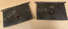Set 2 Antique Cast Iron Bin Door Wheat One Side Oats on Other -Hoosier Part?