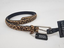 Womens George Cheetah Print Belt Faux Fur Siz...