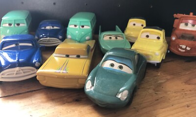 Disney Pixar Cars movie toys from Mcdonalds Lot 10 Doc Mater Sally Filmore Flo