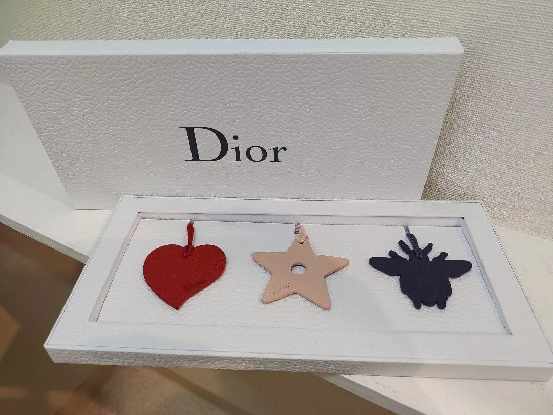 【LOT】 Christian Dior Nouveauté Sac Cuir Charm Porte clés Bracelet NEUF Boîte JAPON NEUF
