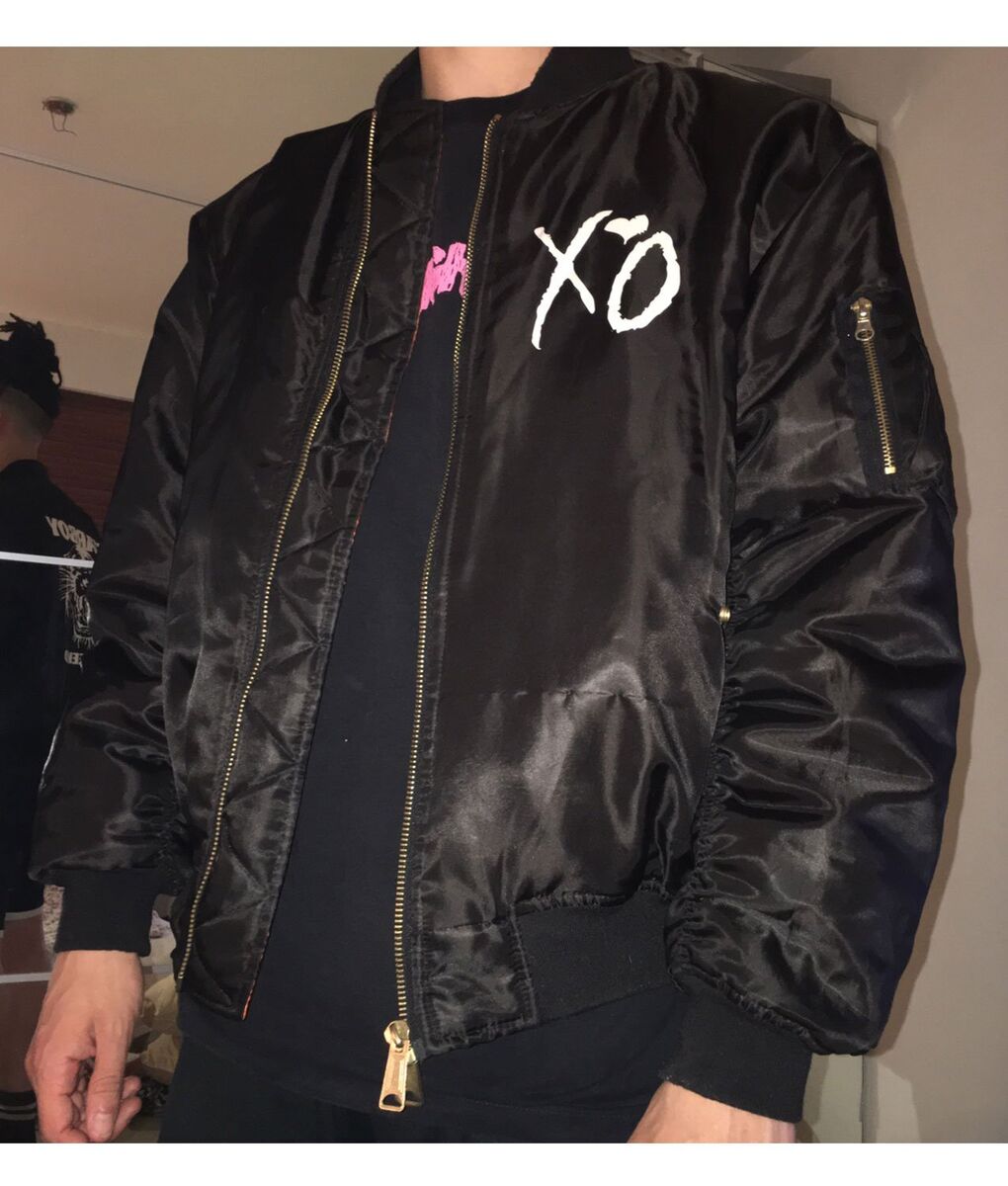 MEN'S XO STAR BOY THE WEEKND BLACK BOMBER SATIN JACKET | eBay MEN'S XO STAR BOY THE WEEKND BLACK BOMBER SATIN JACKET | eBay