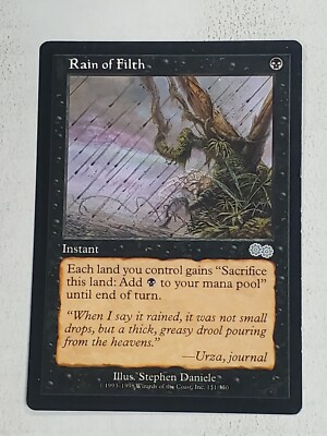 MTG Rain of Filth (Urza's Saga/Black/U) - BGM | eBay