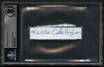 Keisha Castle-Hughes signed autograph 1x4 cut Queen Apailana in Star Wars BAS