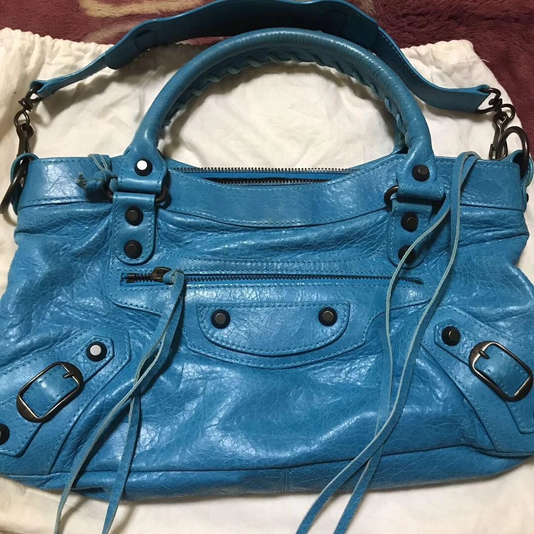 Navy blue balenciaga bag sales