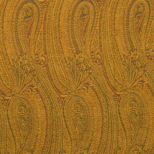 Lee Jofa vittoriano edoardiano paisley lana cotone ciniglia oro/muschio tessuto uphol - Foto 1 di 5