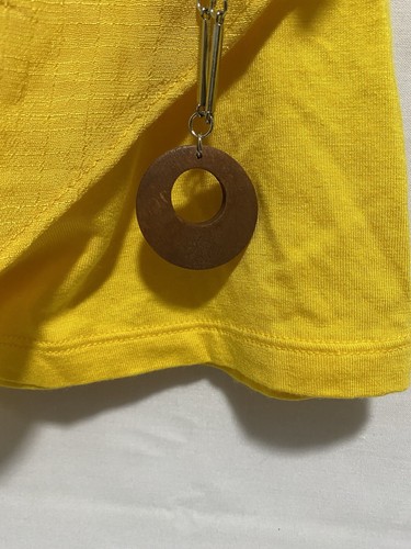 BCX Women's Juniors' Crisscross Popover Top With Necklace (Medium, Mango) New - Picture 4 of 11