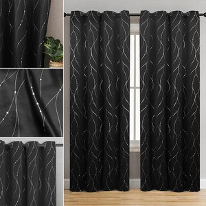 1 Panel Black Blackout Window Curtain Indoor Bedroom Study ... on {keyword}