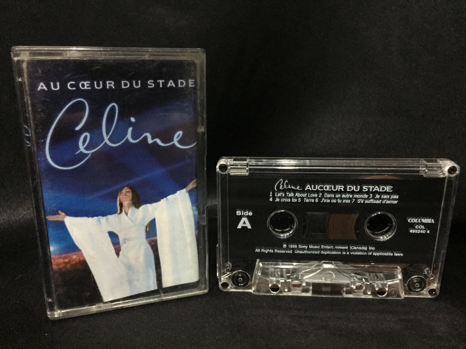 Celine Dion Au Coeur Du Stade Live album Cassette Tape (Columbia 1999)