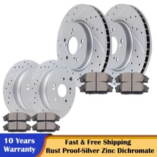 Front Rear Brake Disc Rotors and Ceramic Pads Brakes Kits for 2007-16 Honda CR-V