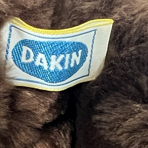 Oso de peluche Dakin 1981 marrón oscuro Theodore juguete de peluche completamente articulado 15" nuevo con etiquetas - Imagen 6 de 7