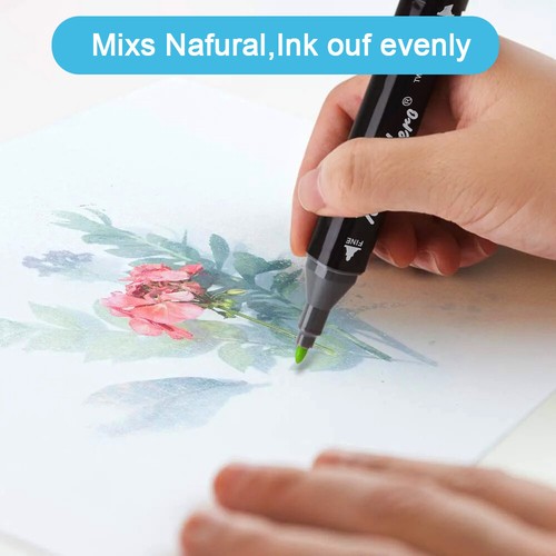 24/80 Colours Dual Tip Twin Marker Pen Set For Copic Posca Drawing
