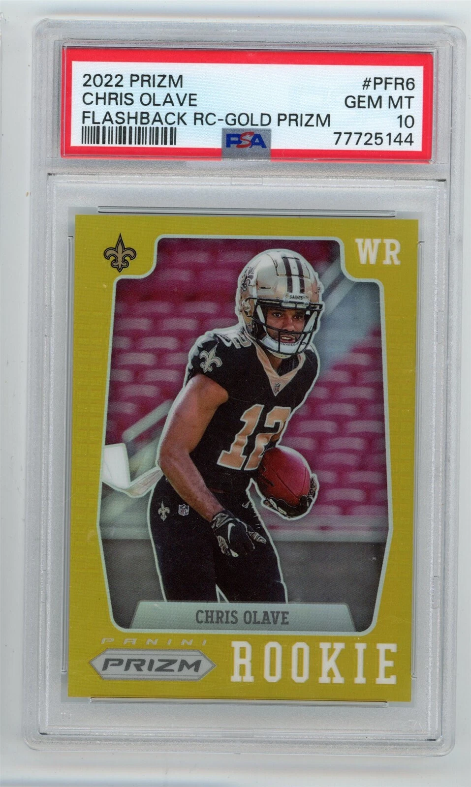 Chris Olave Panini Prizm Prizm Flashback Rookie #PFR6 Gold Prizm