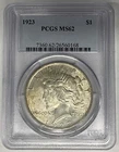 1923 Peace Silver Dollar Coin PCGS MS 62 (49) K