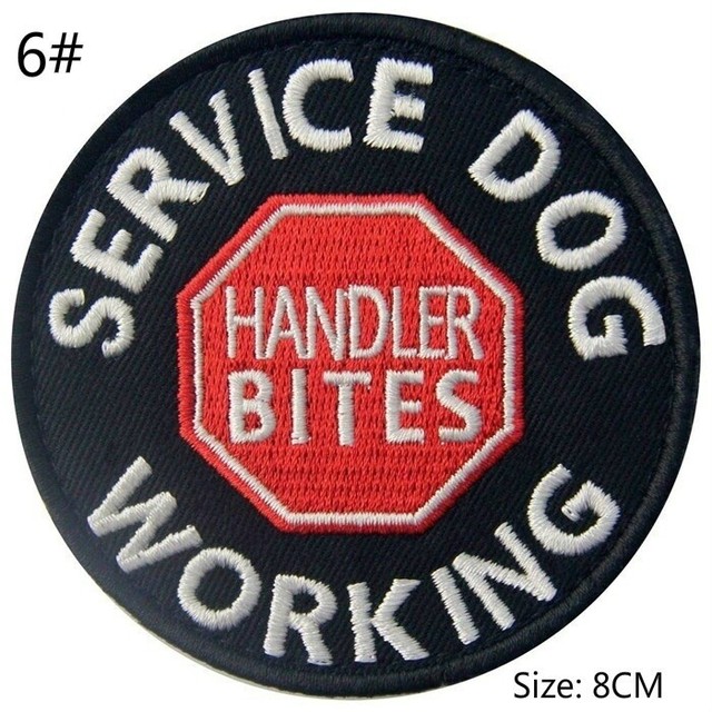 Service Dog Vest patch Military Embroidery hook patches morale patch