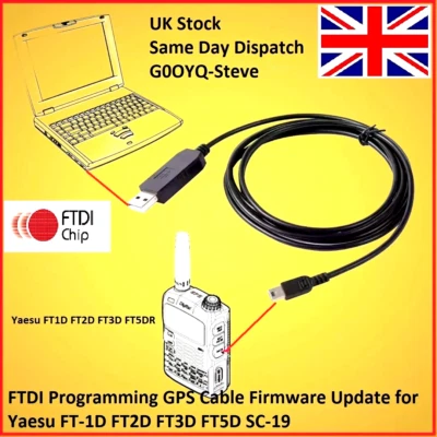 G0OYQ FTDI USB Programming GPS CAT Wires-X cable Yaesu FT-2D FT-3DR FT-1DE SCU-19