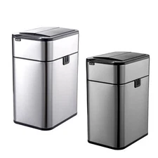 15L SMART SENSOERY Trash Can Automatic Touch Free Kitchen Garbage Can W/Lid 